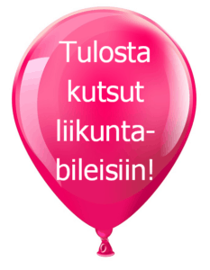 Tulostettava PDF-muotoinen kutsu liikuntabileisiin.