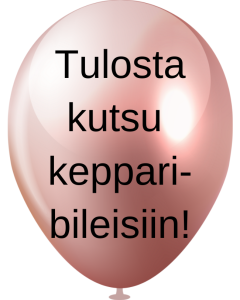 Lahden Harjulan kepparisynttäreiden kutsukortti